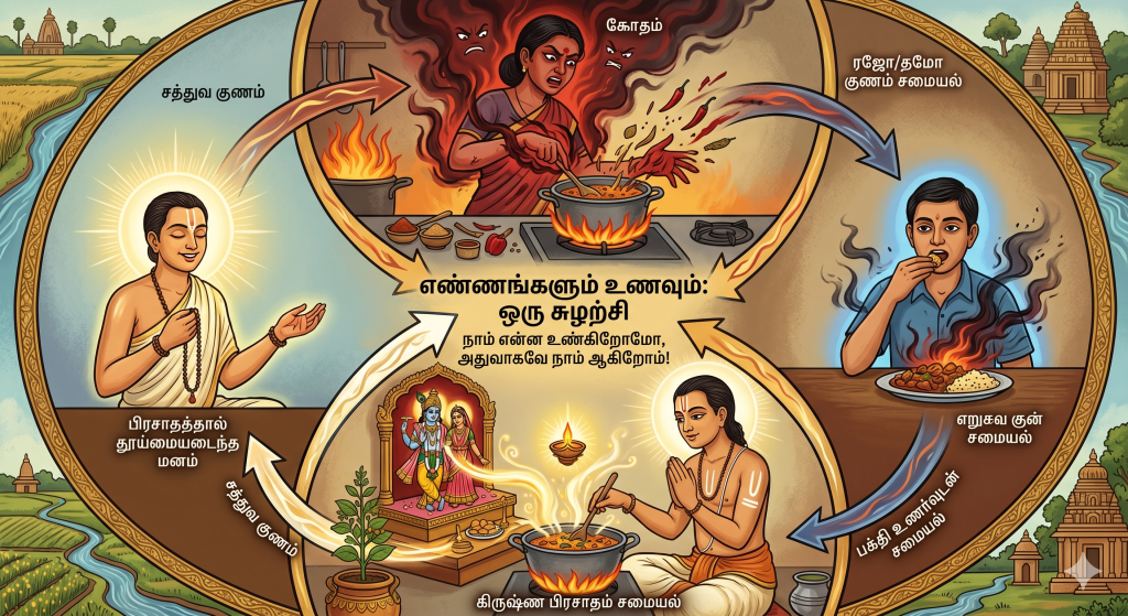 நாம் உண்ணும் உணவும், நம் எண்ண ஓட்டங்களும்!